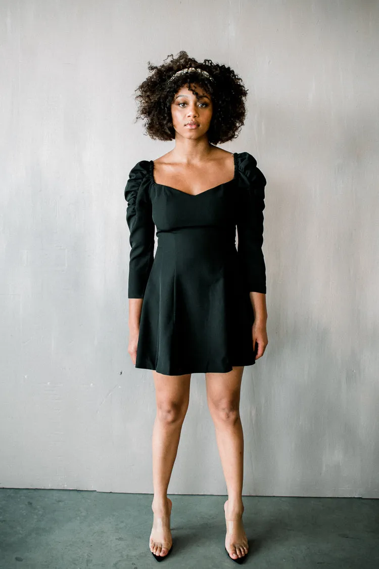 Carolina Black Skater Mini Dress sold by Confête product image thumbnail 3