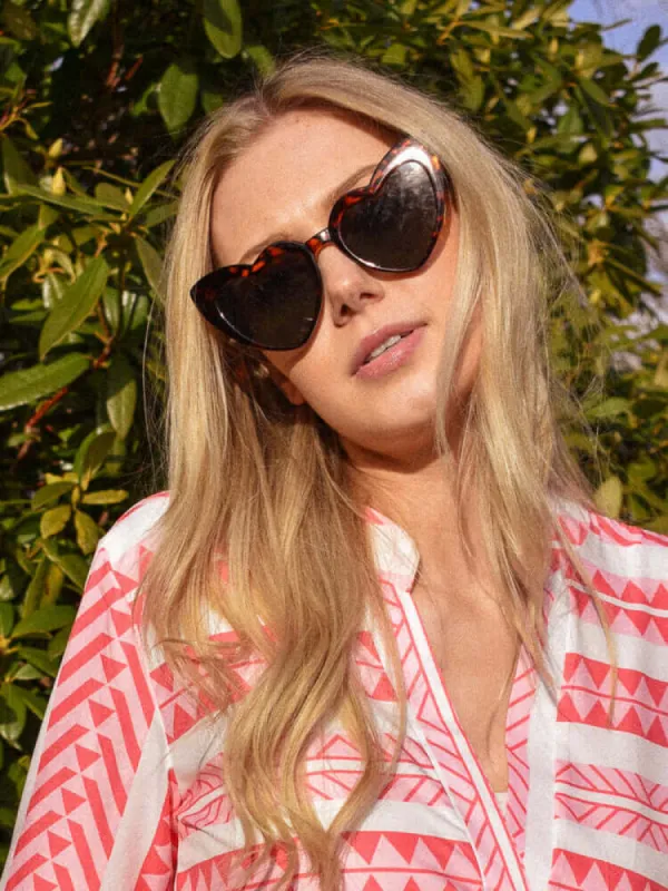 Wholeheartedly Tortoiseshell Heart Sunglasses sold by Confête