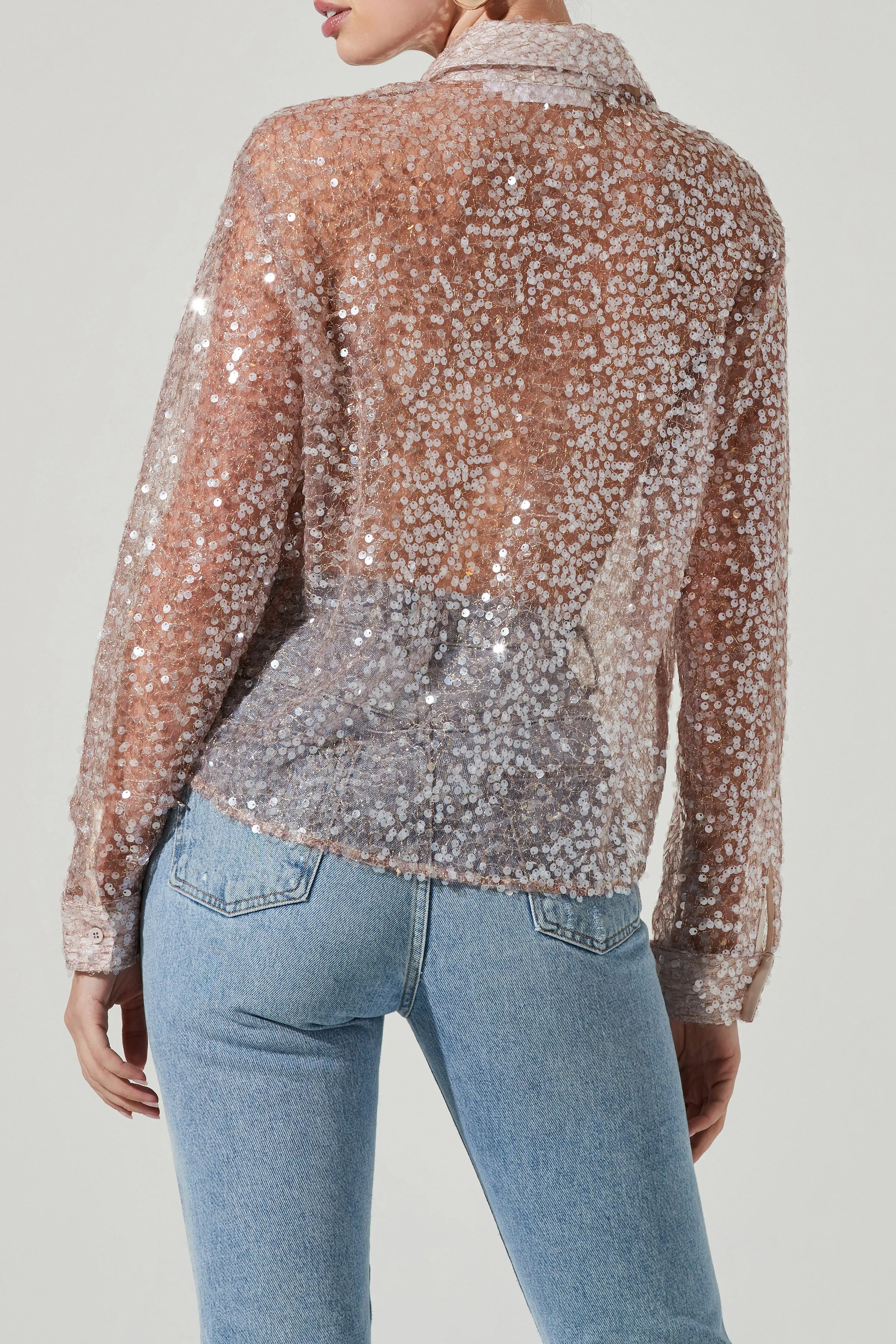 Maxine Sequin Button Down Top - FINAL SALE sold by Confête product image thumbnail 2