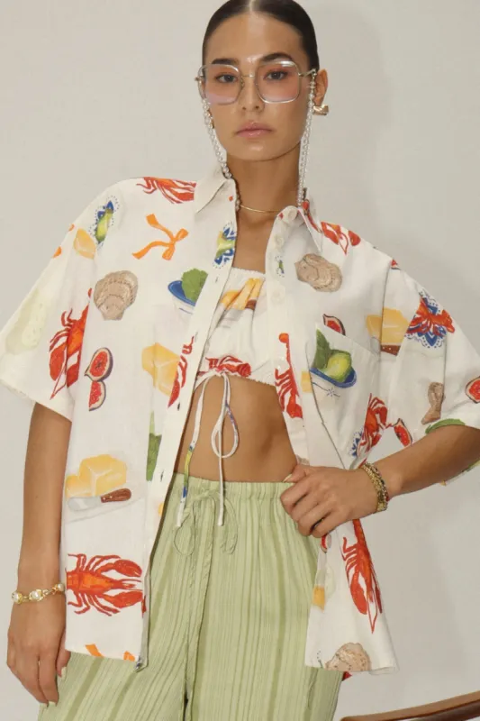 Amalfi Food Print Shirt - FINAL SALE sold by Confête
