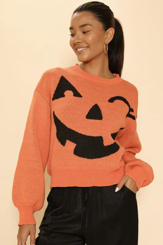 Winking Pumpkin Sweater sold by Confête