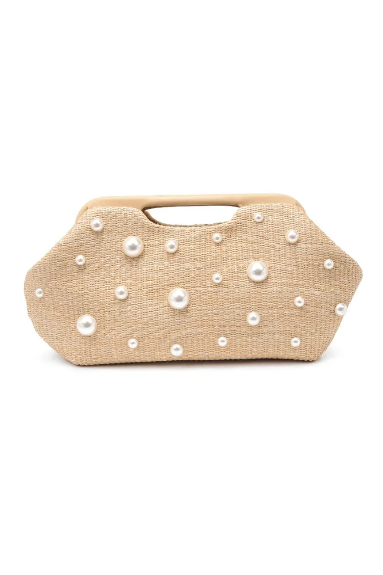Mallory Pearl Woven Clutch sold by Confête product image thumbnail 2