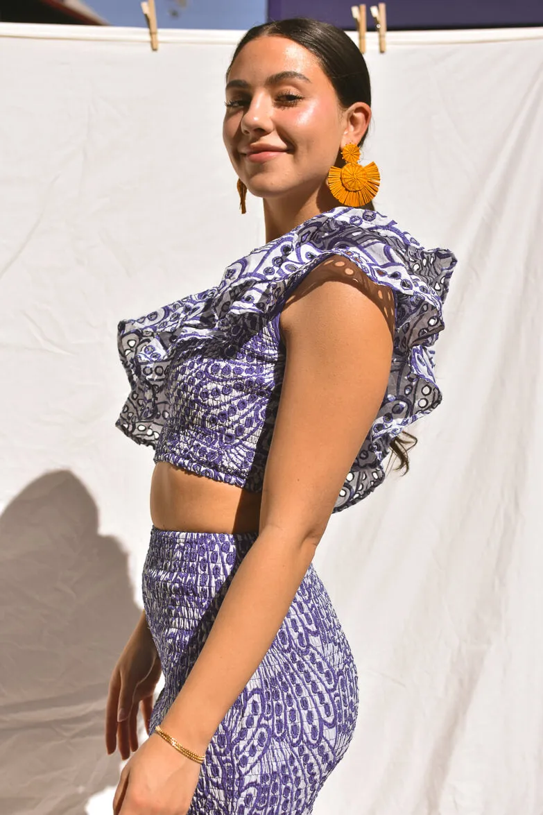 Kai Blue Eyelet Skirt Set - FINAL SALE sold by Confête product image thumbnail 2