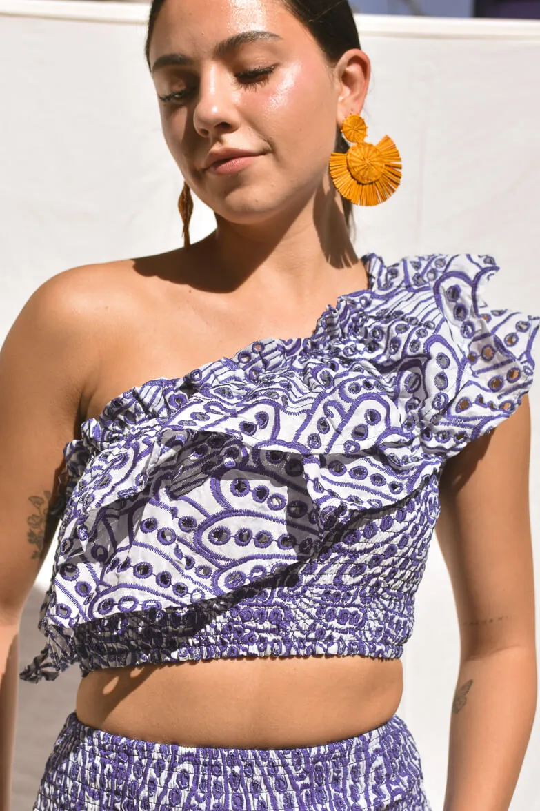 Kai Blue Eyelet Skirt Set - FINAL SALE sold by Confête product image thumbnail 4