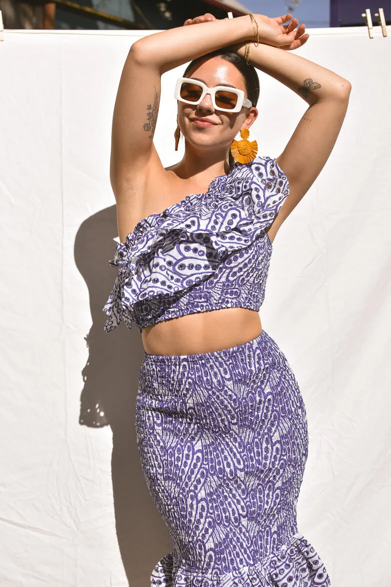 Kai Blue Eyelet Skirt Set - FINAL SALE sold by Confête product image thumbnail 3