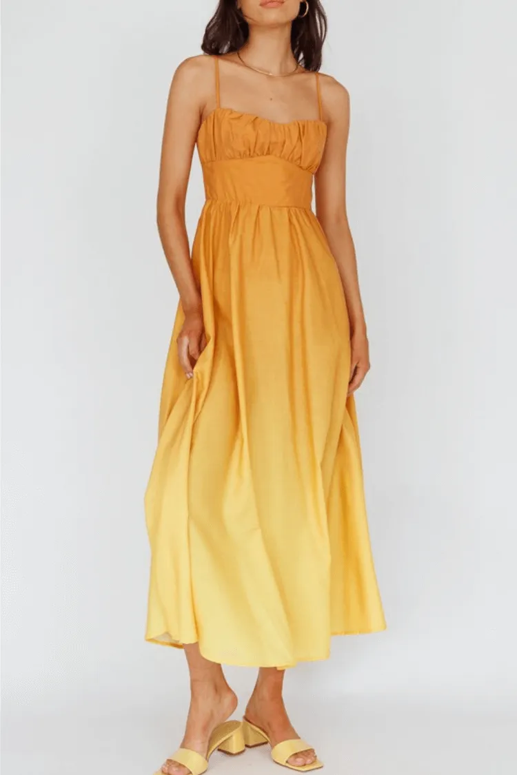 Wailea Sunset Ombre Maxi Dress - Orange sold by Confête product image thumbnail 5