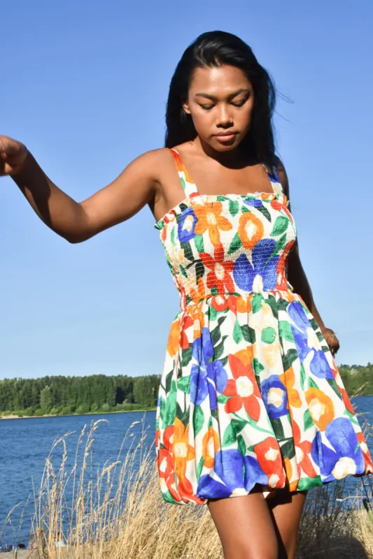 Positano Floral Print Mini Dress - FINAL SALE sold by Confête
