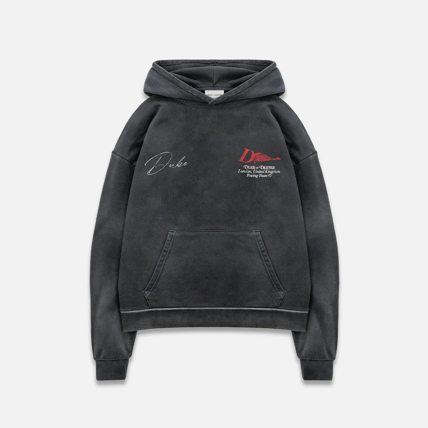 DR1 Helmet Washed Black Hoodie sold by Duke + Dexter