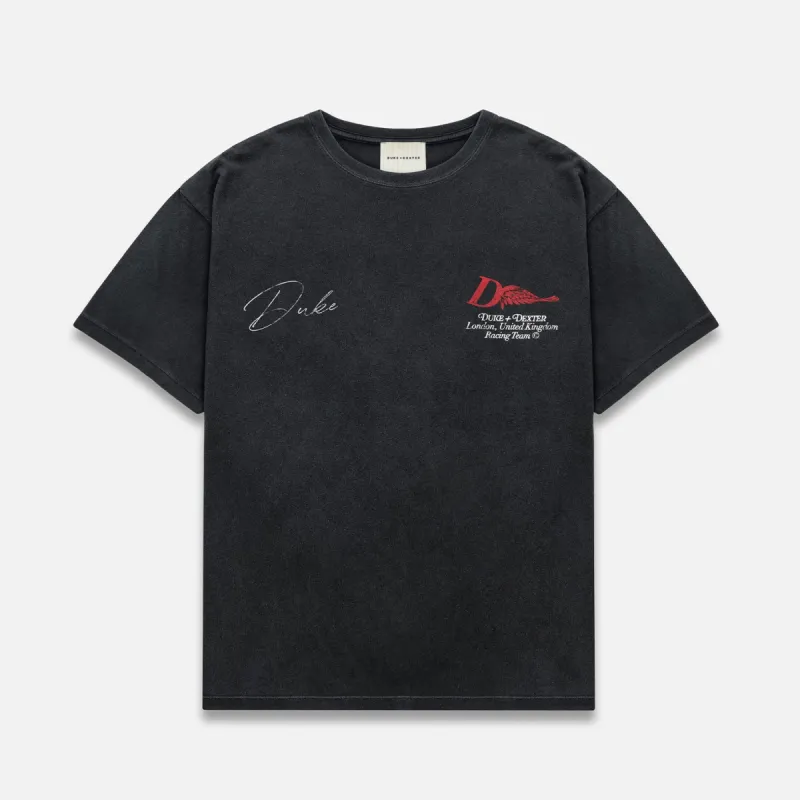 DR1 Signature Racing Washed Black T-Shirt sold by Duke + Dexter