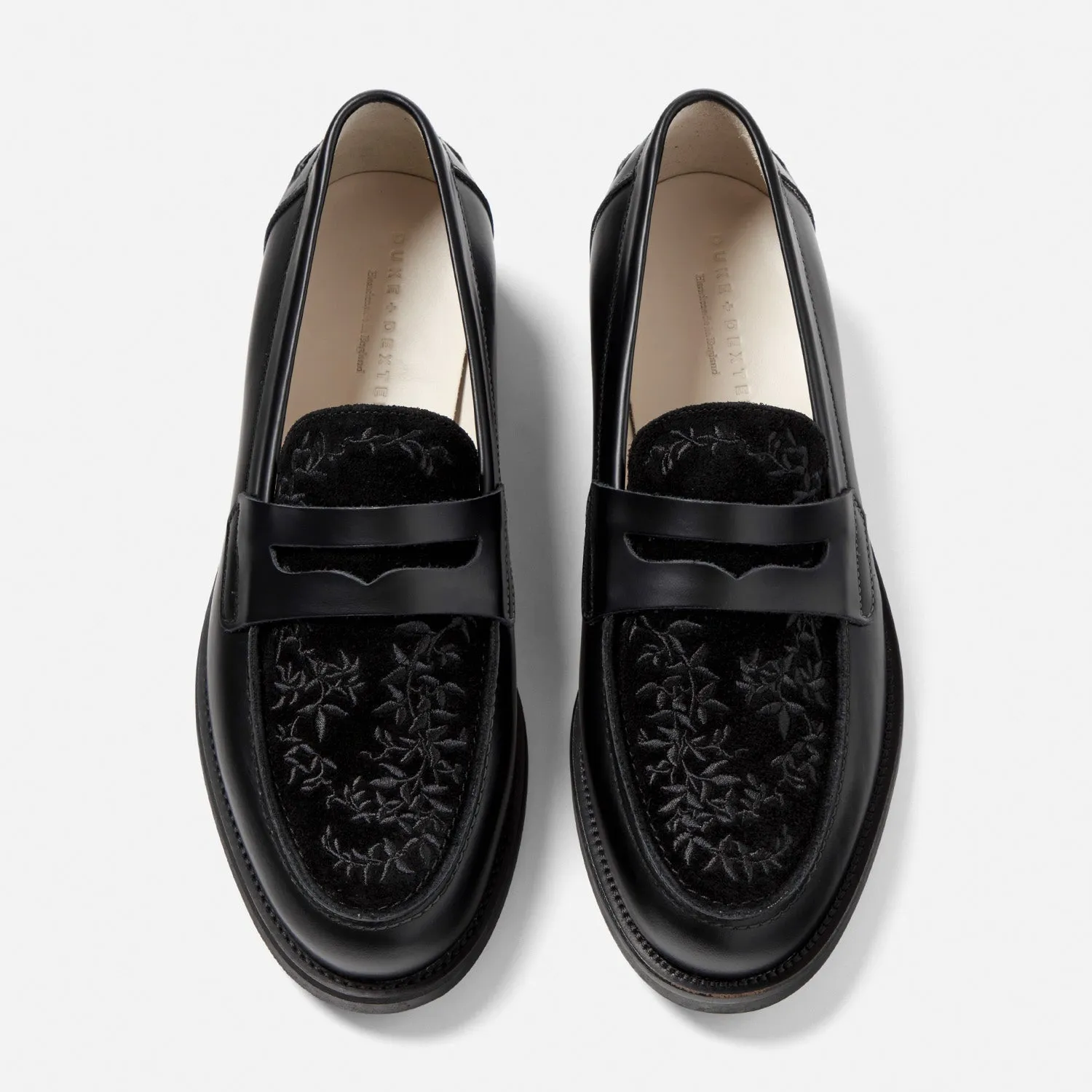 Wilde Black Vine Penny Loafer - Men's sold by Duke + Dexter