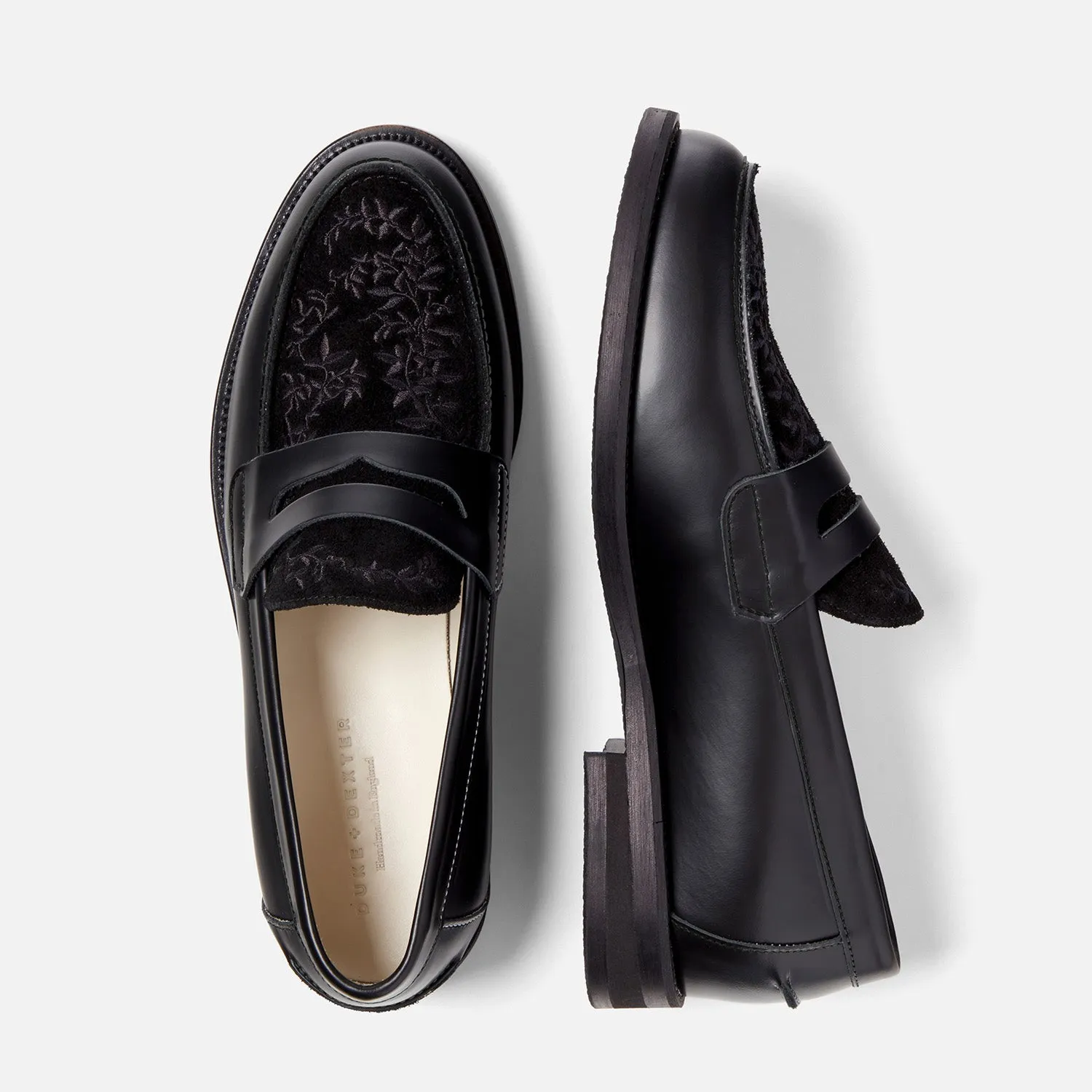 Wilde Black Vine Penny Loafer - Men's sold by Duke + Dexter product image thumbnail 5