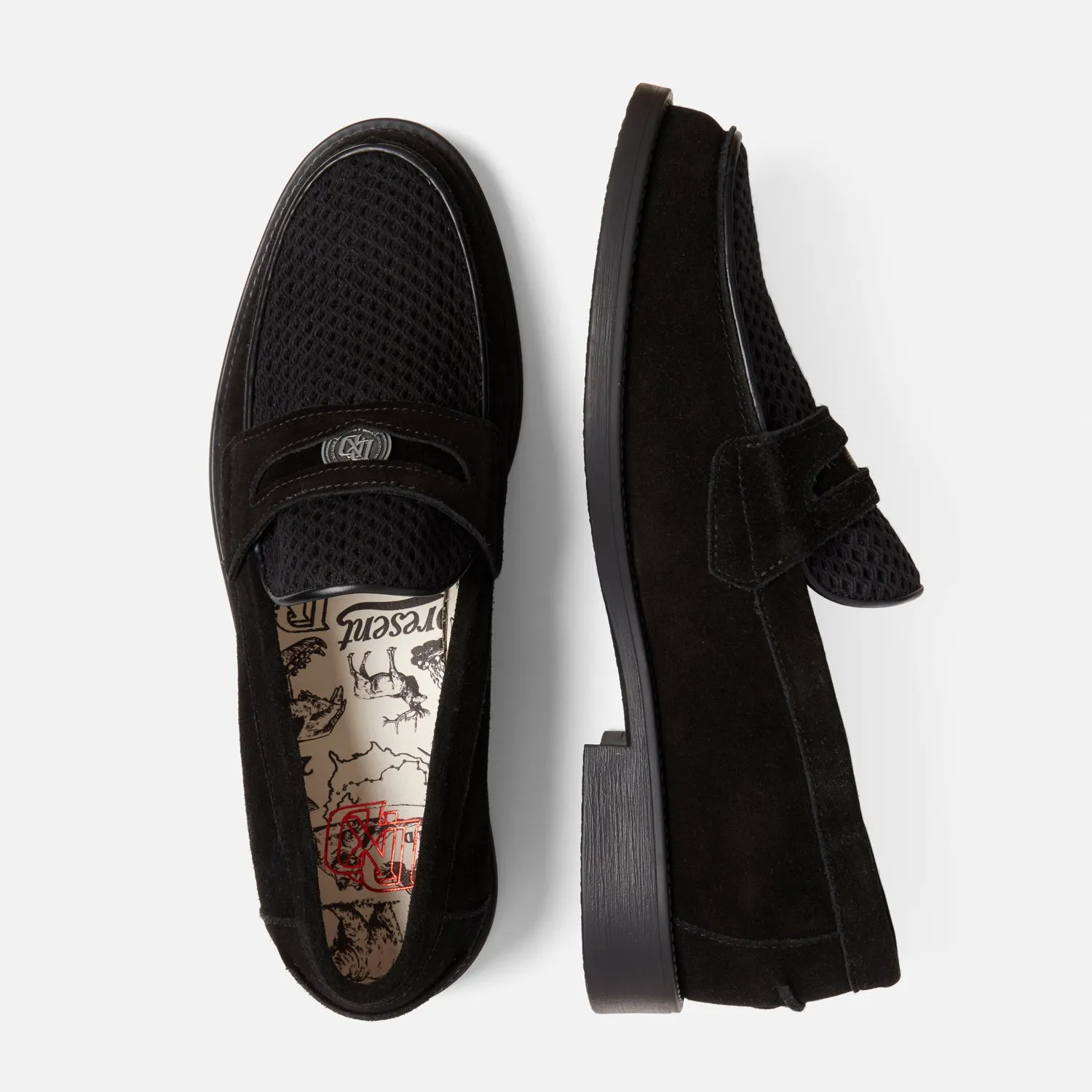 Represent Black Suede Rattan Penny Loafer - Men's sold by Duke + Dexter product image thumbnail 5