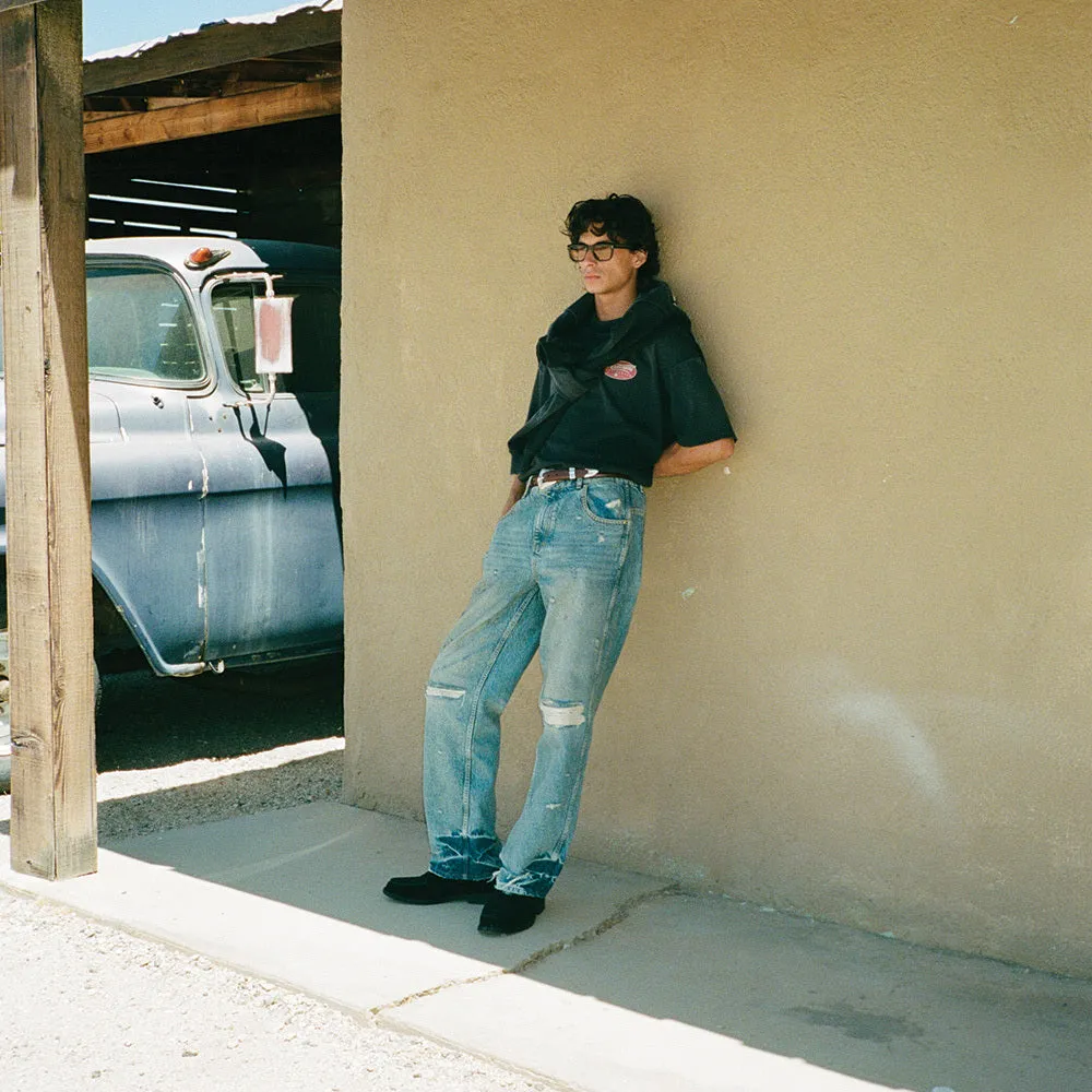 Represent Black Suede Rattan Penny Loafer - Men's sold by Duke + Dexter product image thumbnail 2