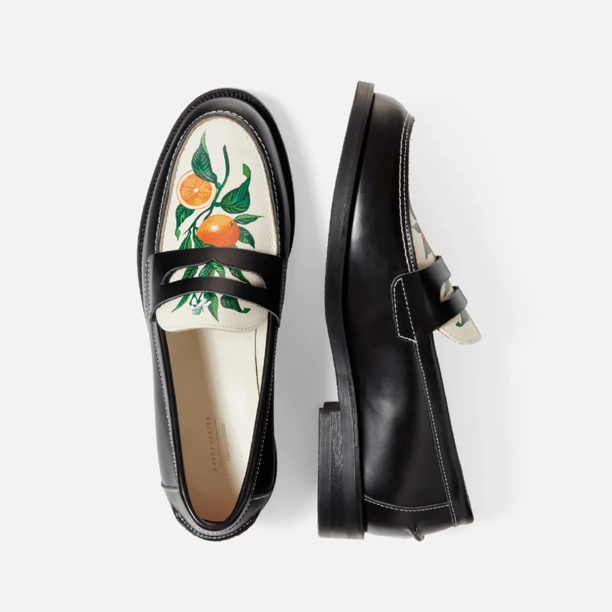 Wilde Hand-Painted Orange Penny Loafer - Women's sold by Duke + Dexter product image thumbnail 5