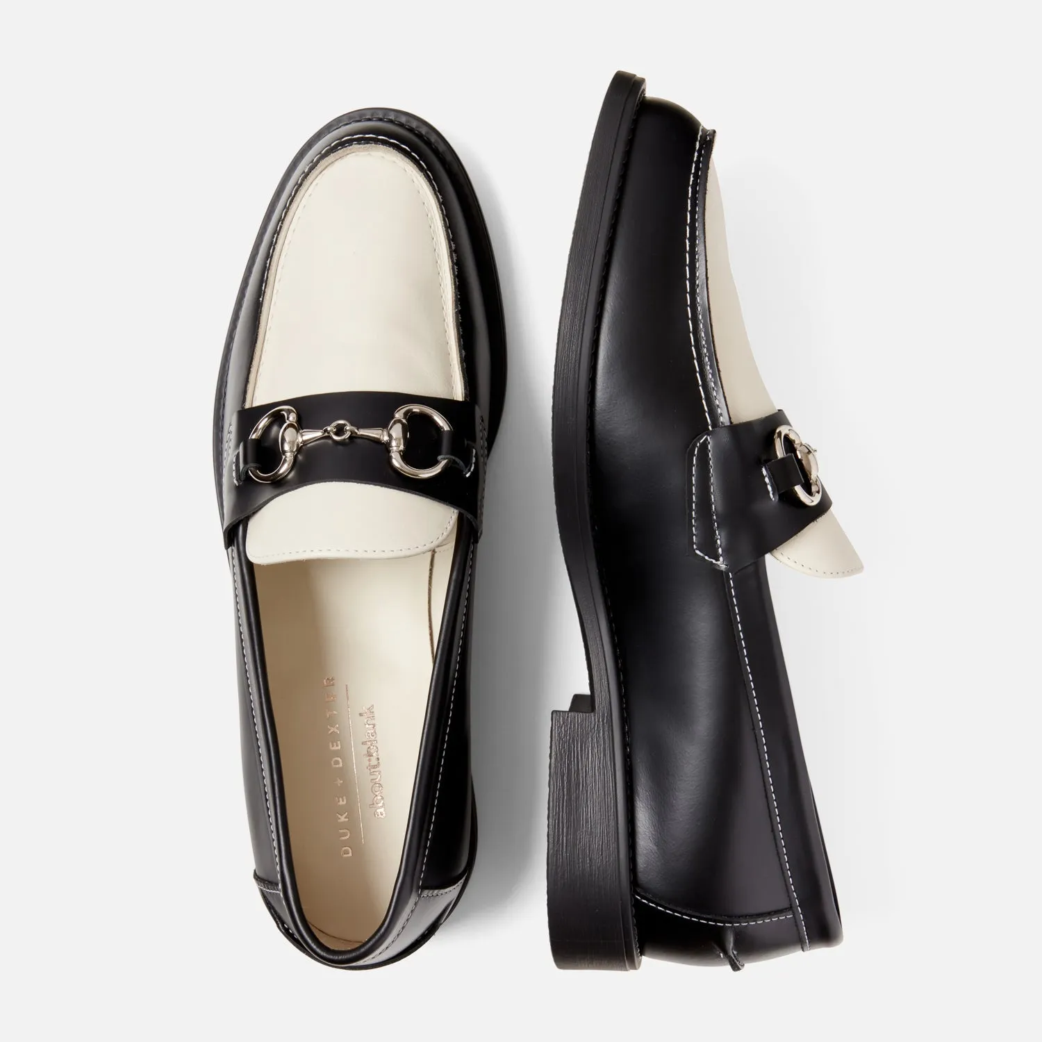 about:blank Black + White Bit Loafer - Men's sold by Duke + Dexter product image thumbnail 4
