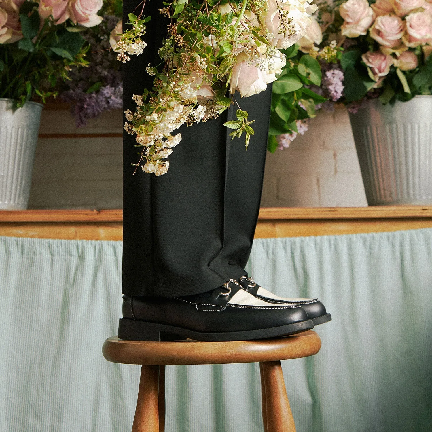 about:blank Black + White Bit Loafer - Men's sold by Duke + Dexter product image thumbnail 2