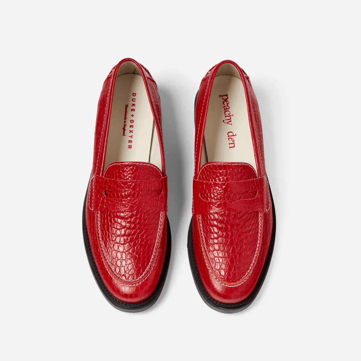 Peachy Den Red Croc Loafer - Women's sold by Duke + Dexter product image thumbnail 4
