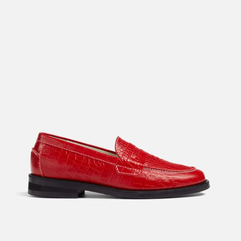 Peachy Den Red Croc Loafer - Women's sold by Duke + Dexter