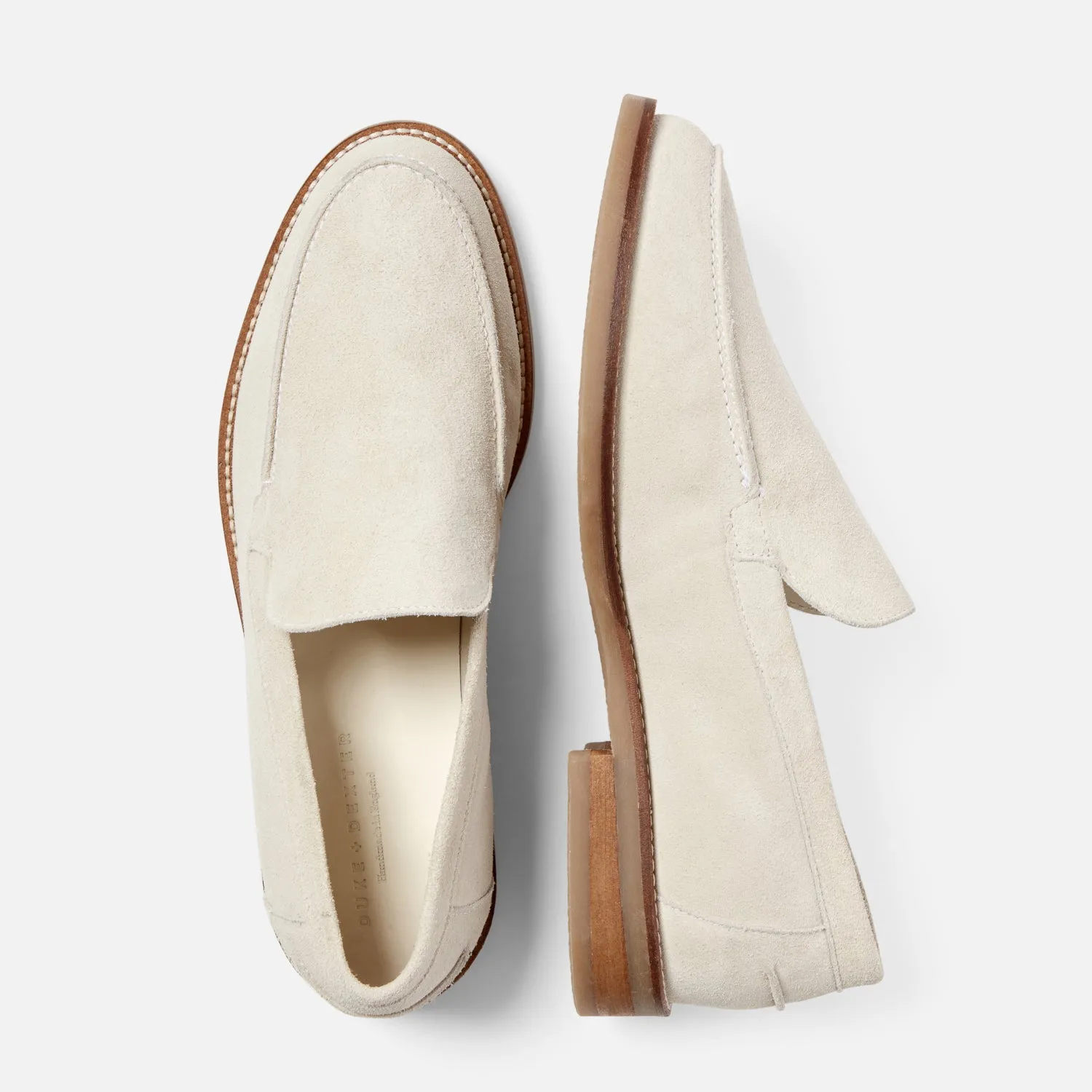 Wilde Off-White Suede Slip Loafer - Men's sold by Duke + Dexter product image thumbnail 5
