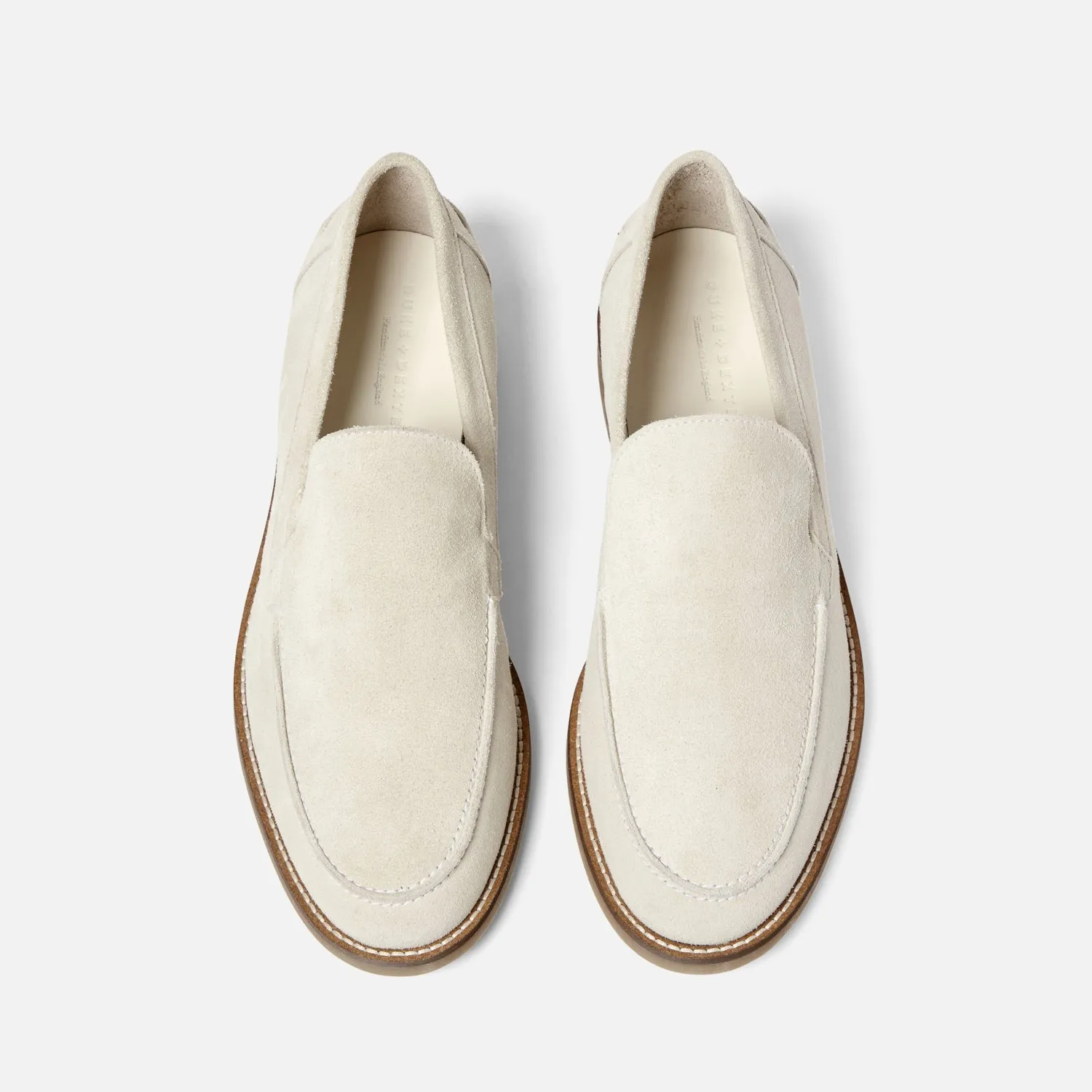 Wilde Off-White Suede Slip Loafer - Men's sold by Duke + Dexter product image thumbnail 4