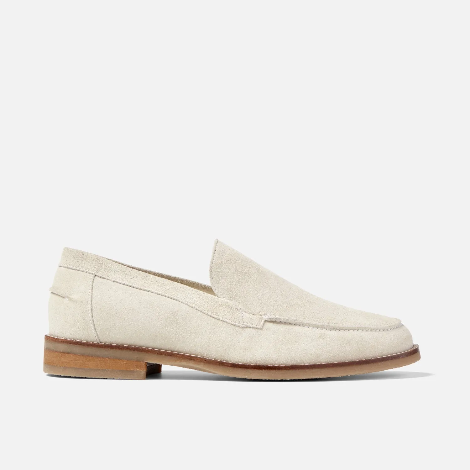 Wilde Off-White Suede Slip Loafer - Men's sold by Duke + Dexter