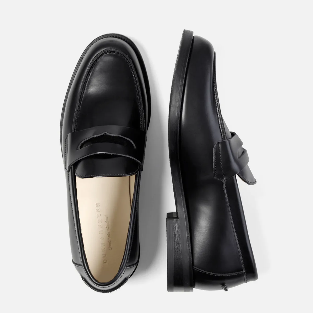 Wilde Black Penny Loafer - Men's sold by Duke + Dexter product image thumbnail 4