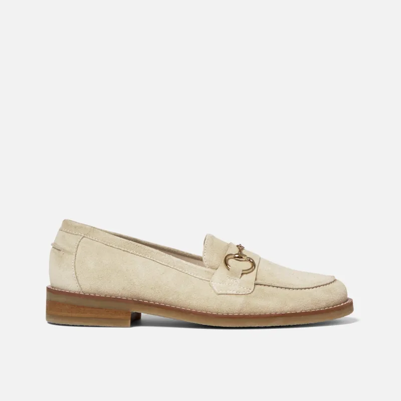 【Duke + Dexter】Wilde Biscuit Suede Bit Loafer - Women's Wilde Blue Punched Denim Penny Loafer - Men's | DUKE + DEXTER