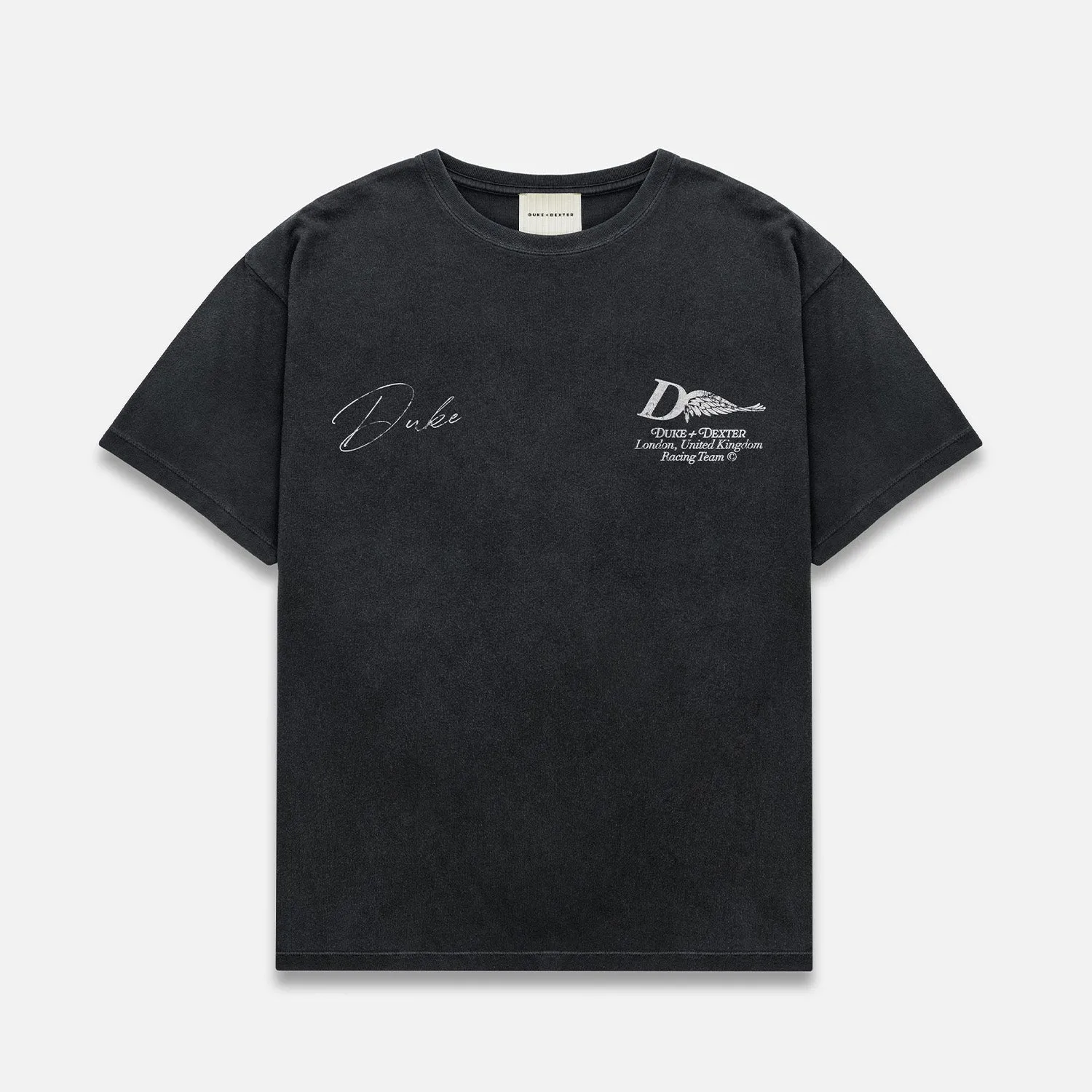 DR1 Helmet Mono Washed Black T-Shirt sold by Duke + Dexter