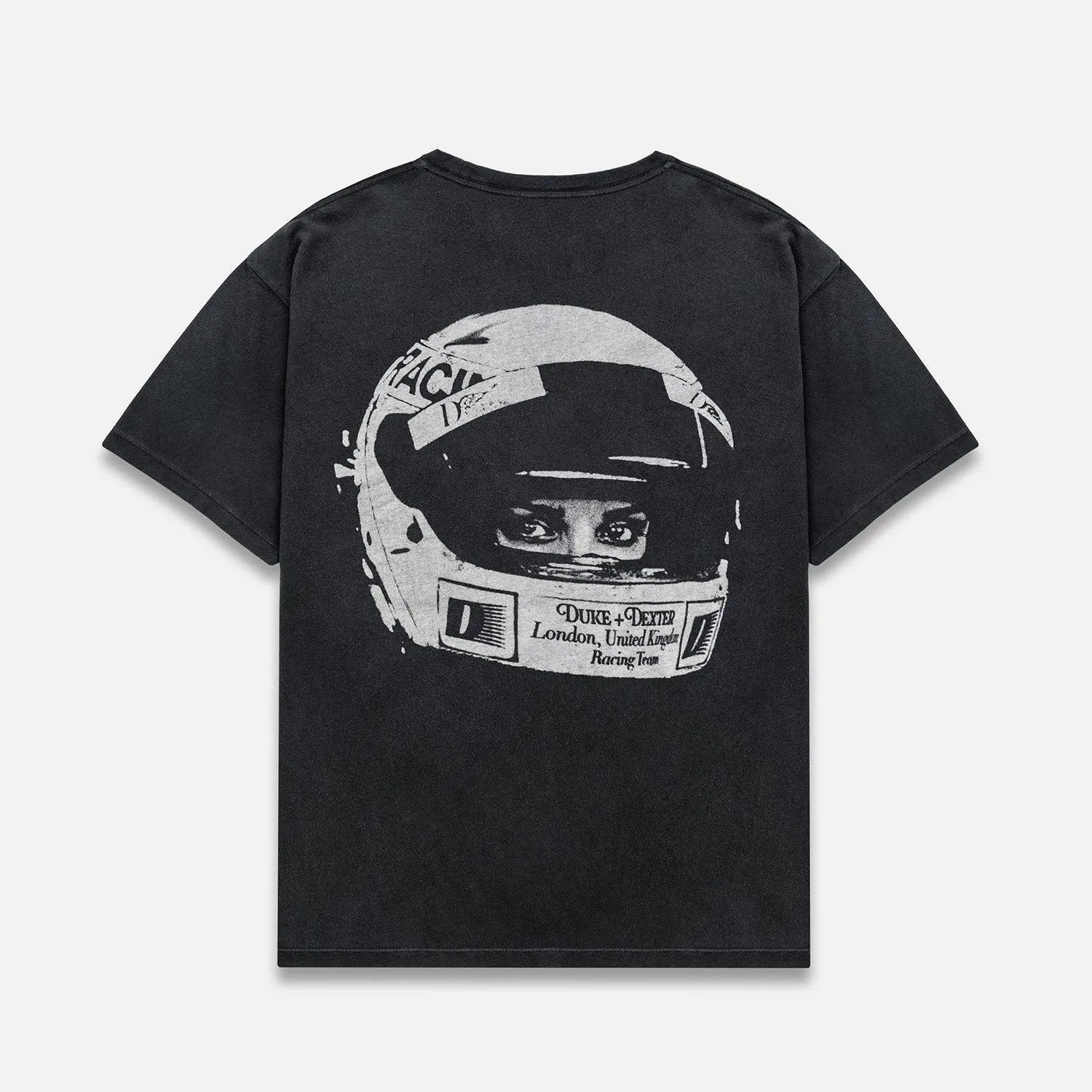 DR1 Helmet Mono Washed Black T-Shirt sold by Duke + Dexter product image thumbnail 3