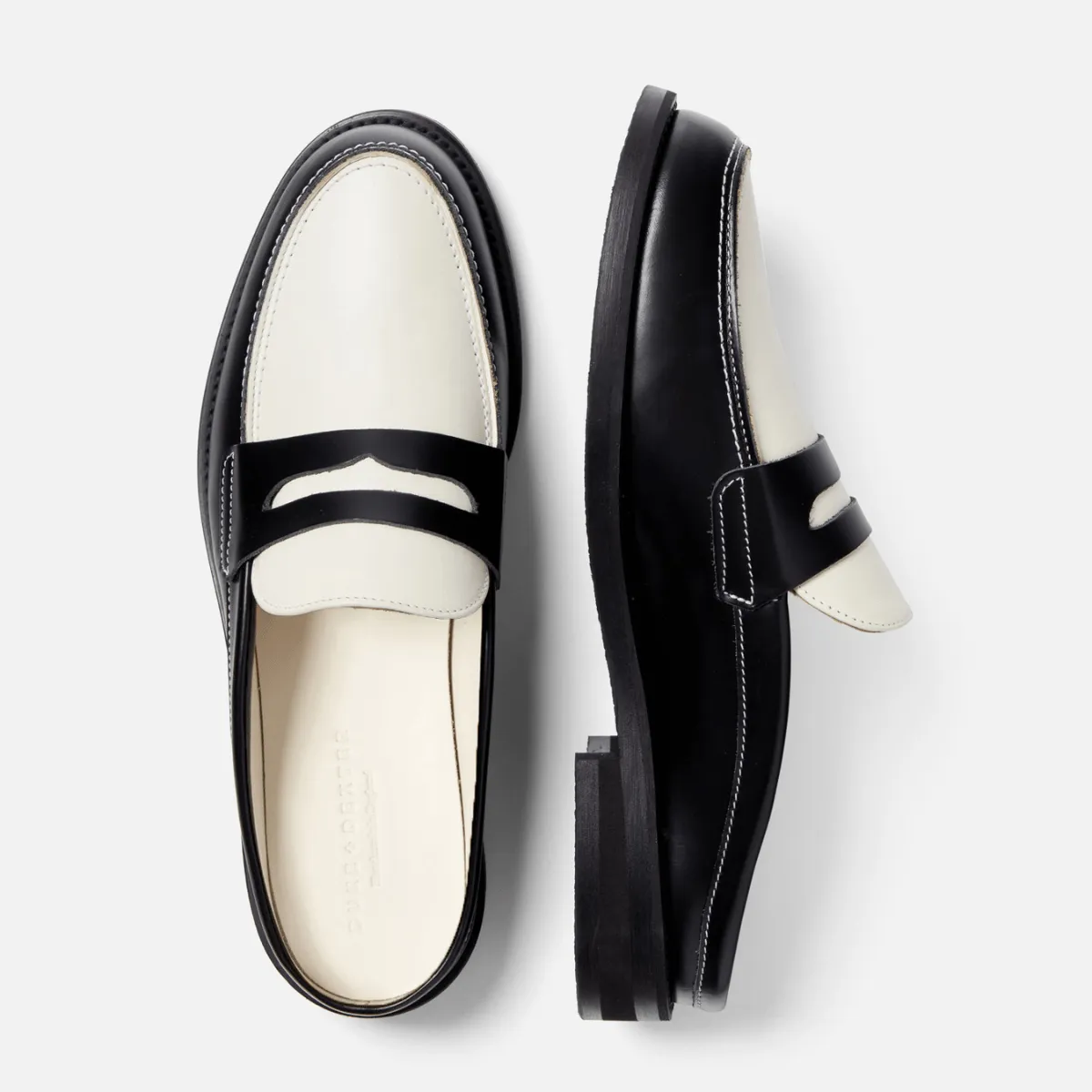 Wilde Black + White Mule Loafer - Men's sold by Duke + Dexter product image thumbnail 5