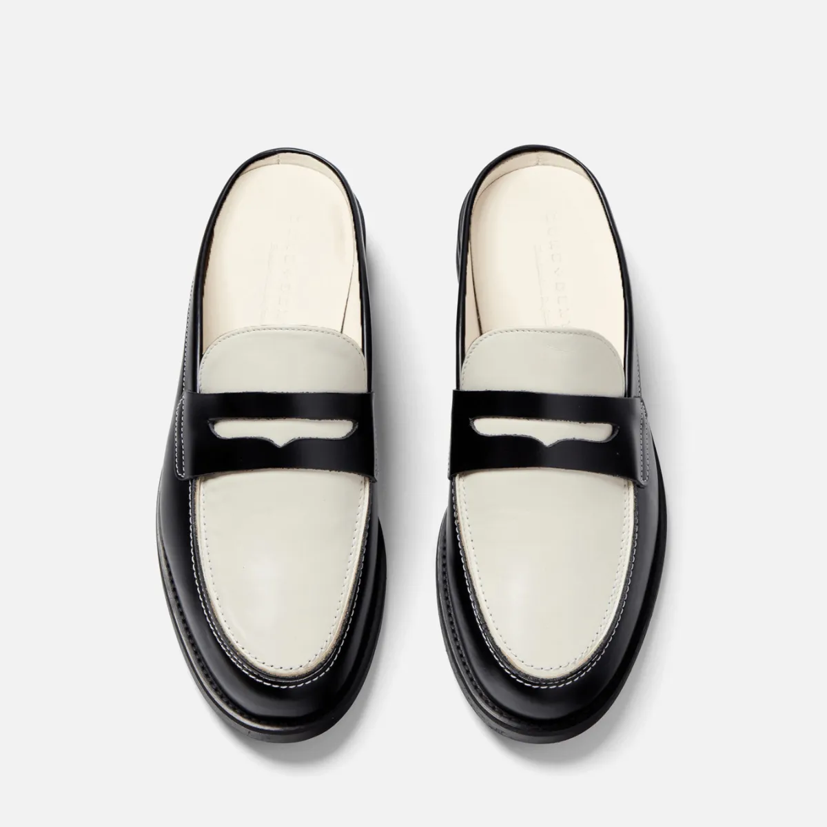 Wilde Black + White Mule Loafer - Men's sold by Duke + Dexter product image thumbnail 4