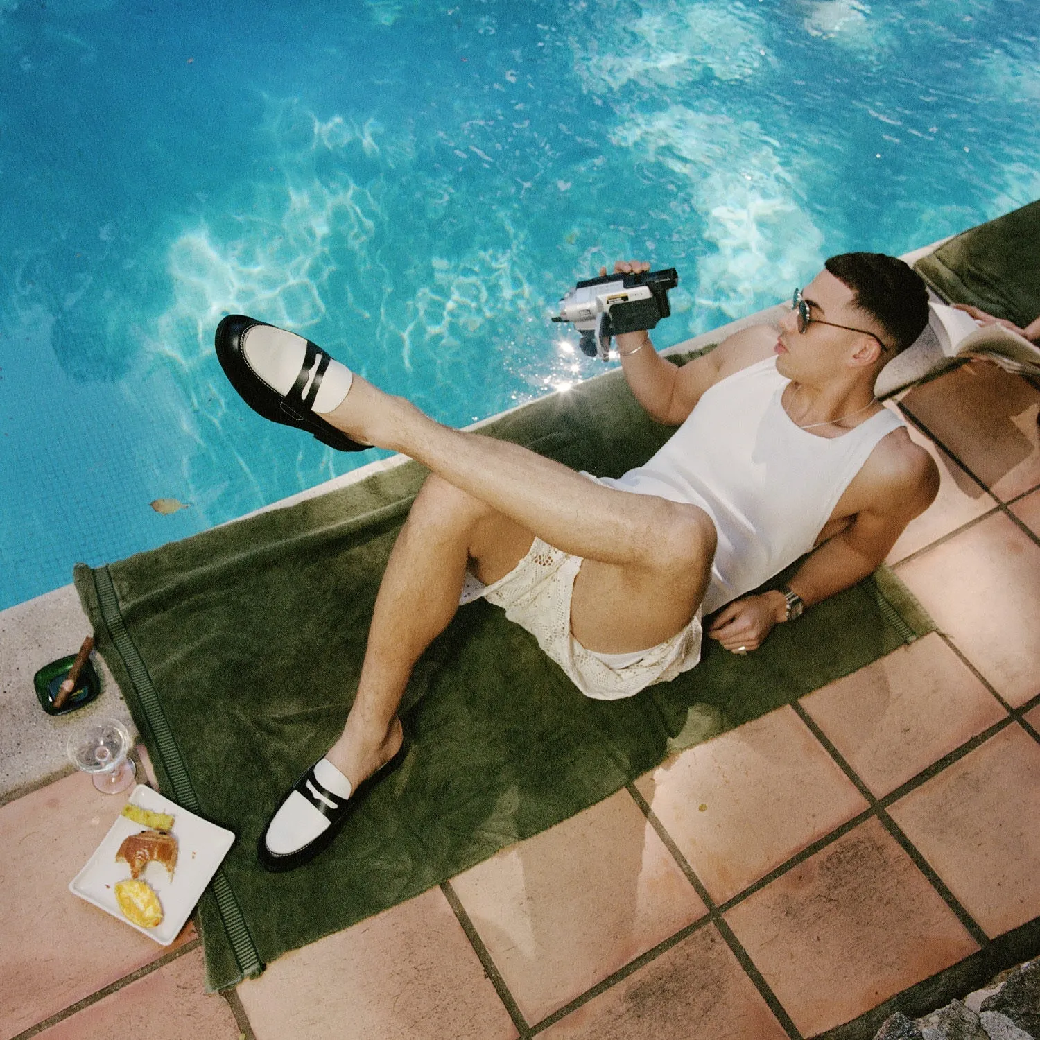 Wilde Black + White Mule Loafer - Men's sold by Duke + Dexter product image thumbnail 2