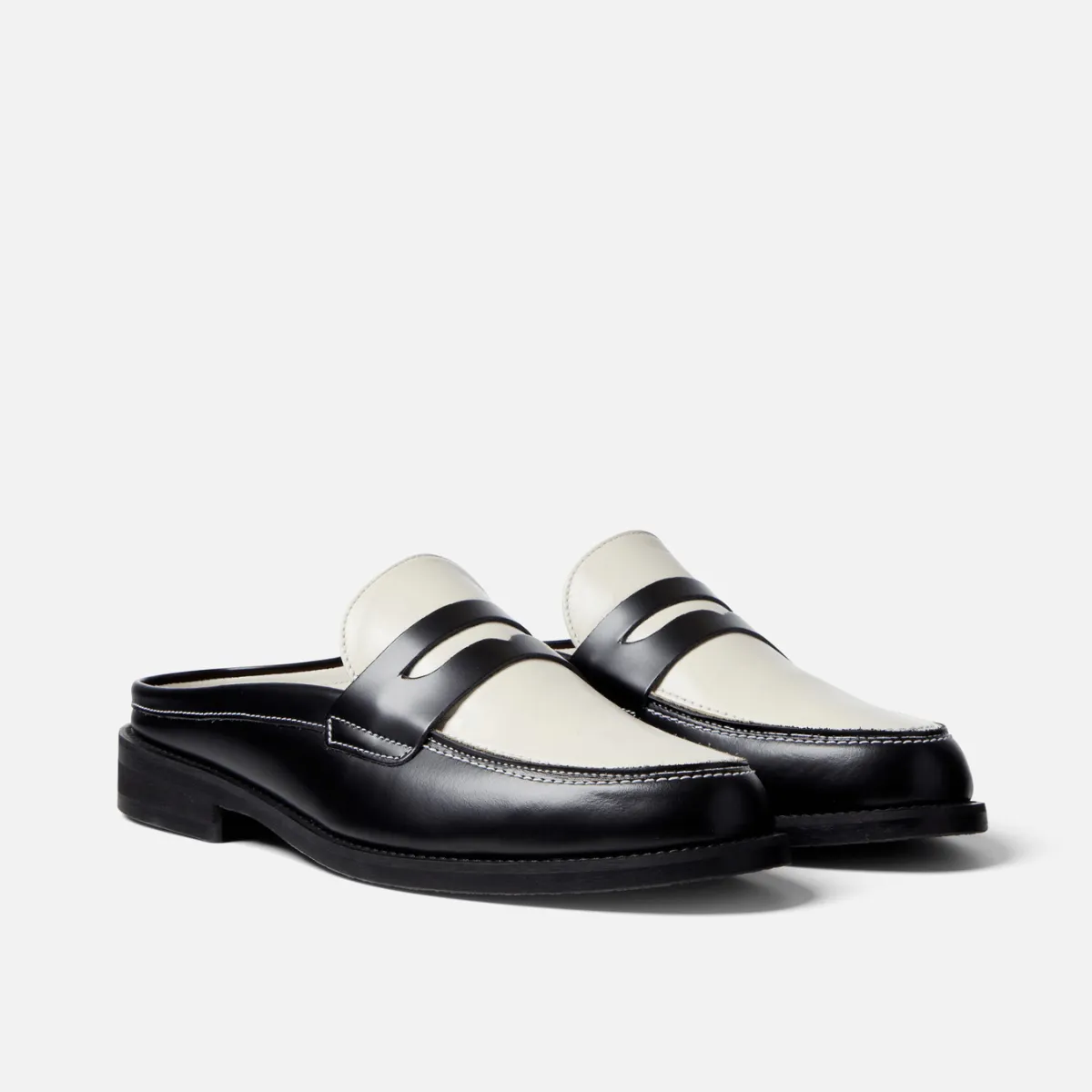 Wilde Black + White Mule Loafer - Men's sold by Duke + Dexter product image thumbnail 3