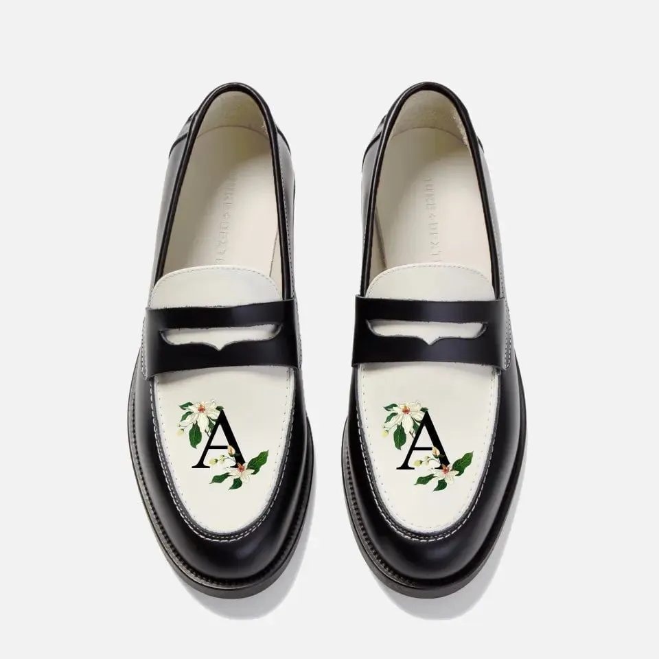 Hand-Painted Initial Penny Loafer - Men's sold by Duke + Dexter