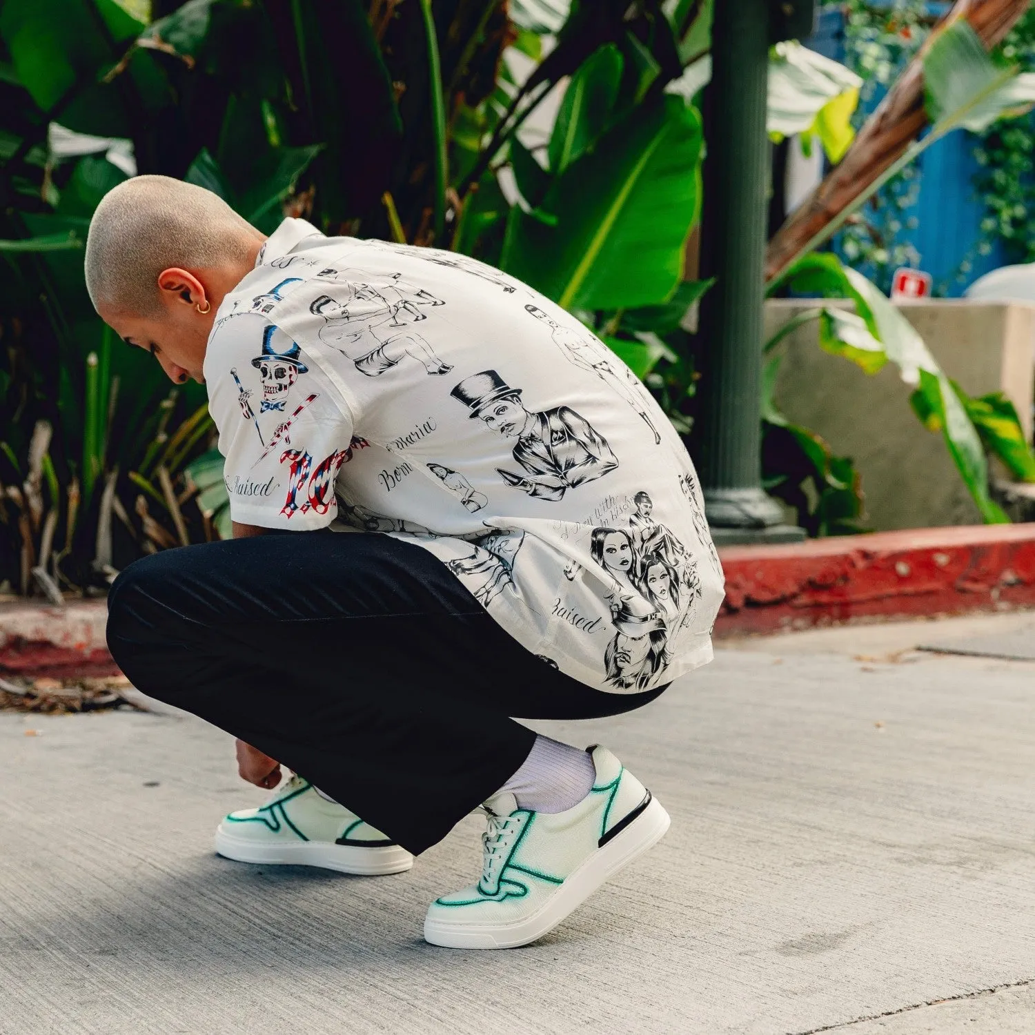 Ritchie Hand-Painted Court Sneaker - Men's sold by Duke + Dexter product image thumbnail 2