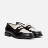 Wilde Black + White Vine Penny Loafer - Men's sold by Duke + Dexter