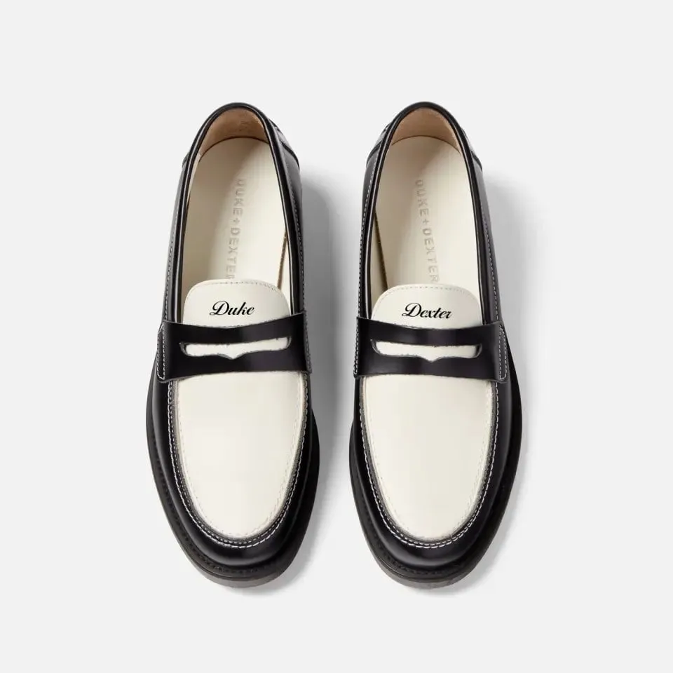 Hand-Painted Lettering Penny Loafer - Women's sold by Duke + Dexter