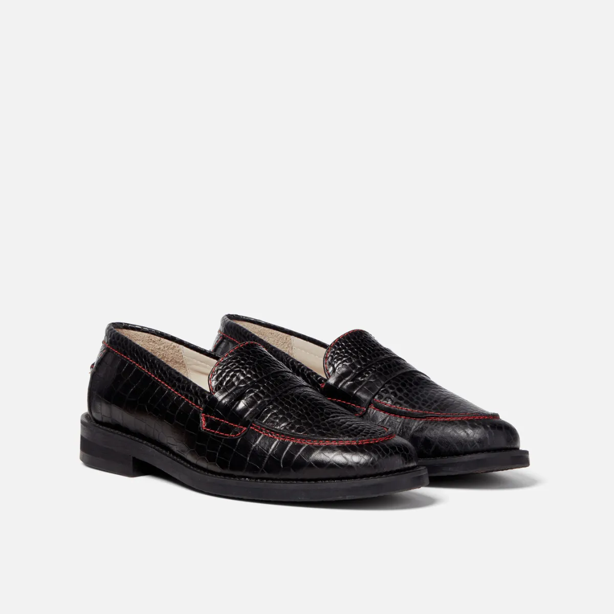 Peachy Den Black Croc Loafer - Women's sold by Duke + Dexter product image thumbnail 3