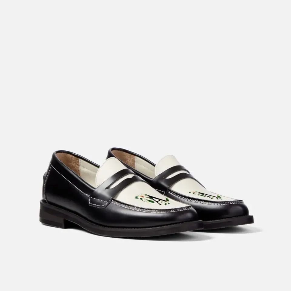 Hand-Painted Initial Penny Loafer - Women's sold by Duke + Dexter product image thumbnail 3