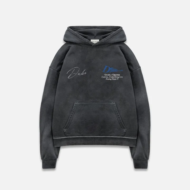 DR2 Helmet Washed Black Hoodie sold by Duke + Dexter