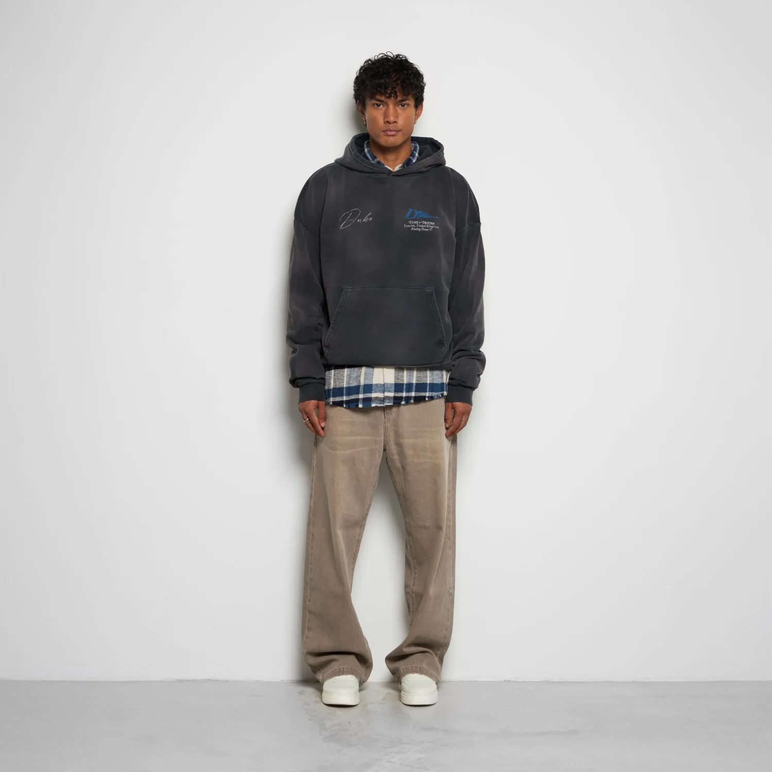 DR2 Helmet Washed Black Hoodie sold by Duke + Dexter product image thumbnail 2