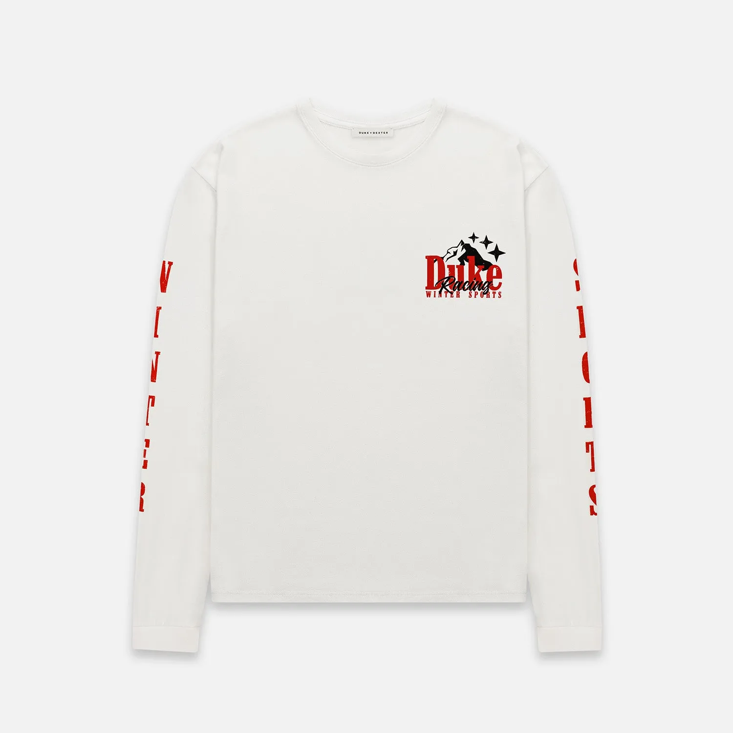 DWS Ski Vintage White Long Sleeve T-Shirt sold by Duke + Dexter