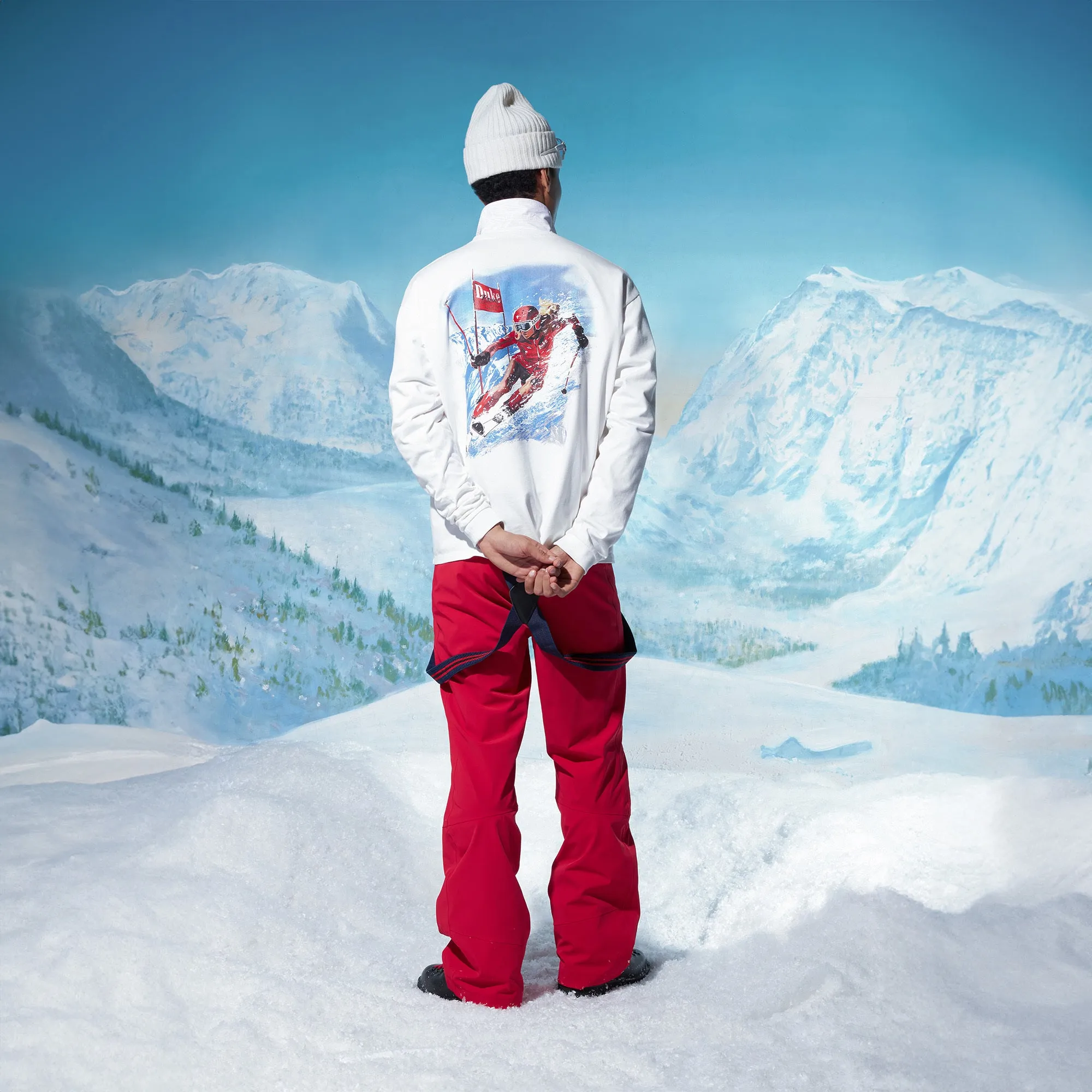 DWS Ski Vintage White Long Sleeve T-Shirt sold by Duke + Dexter product image thumbnail 2