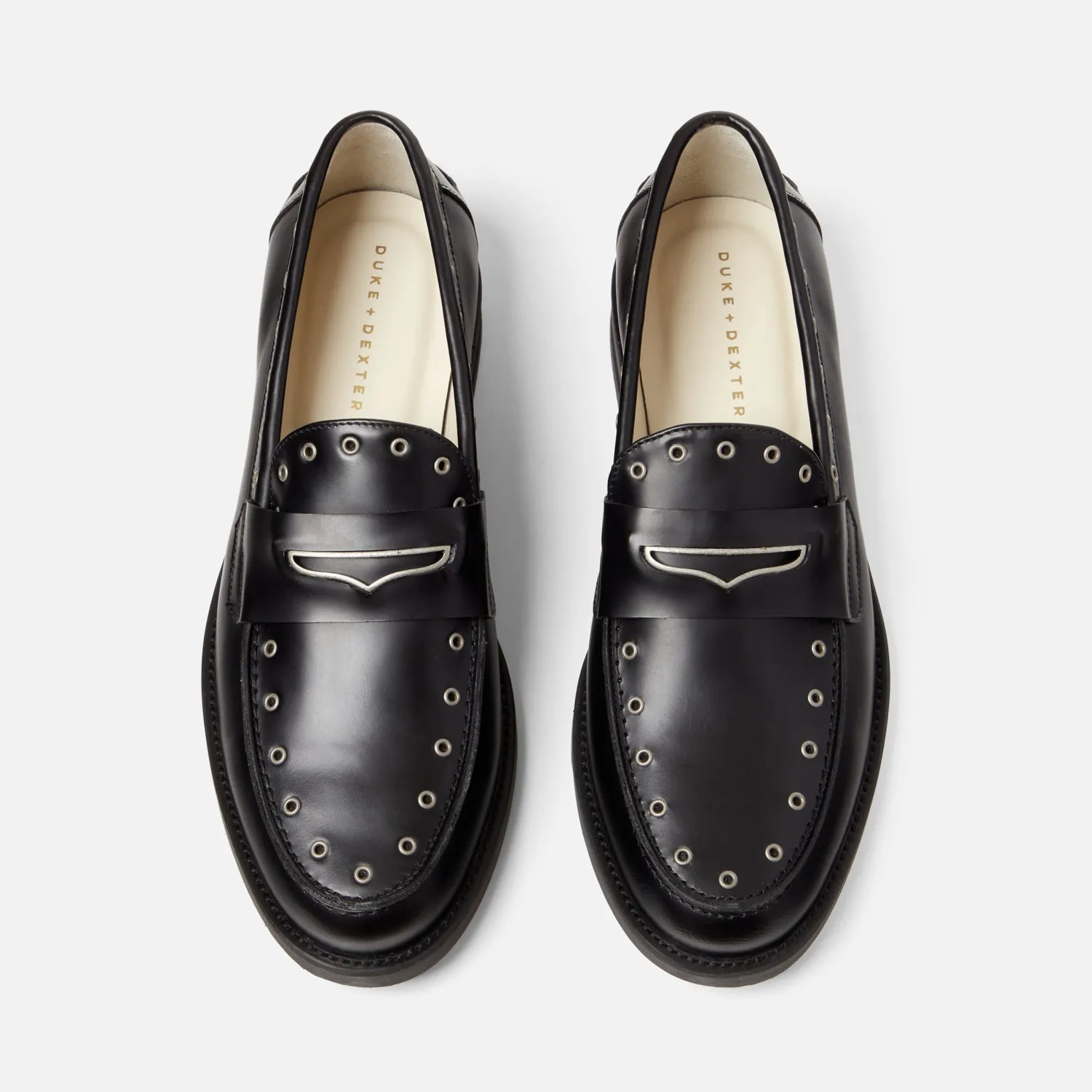 Wilde Silver Rivet Penny Loafer - Men's sold by Duke + Dexter
