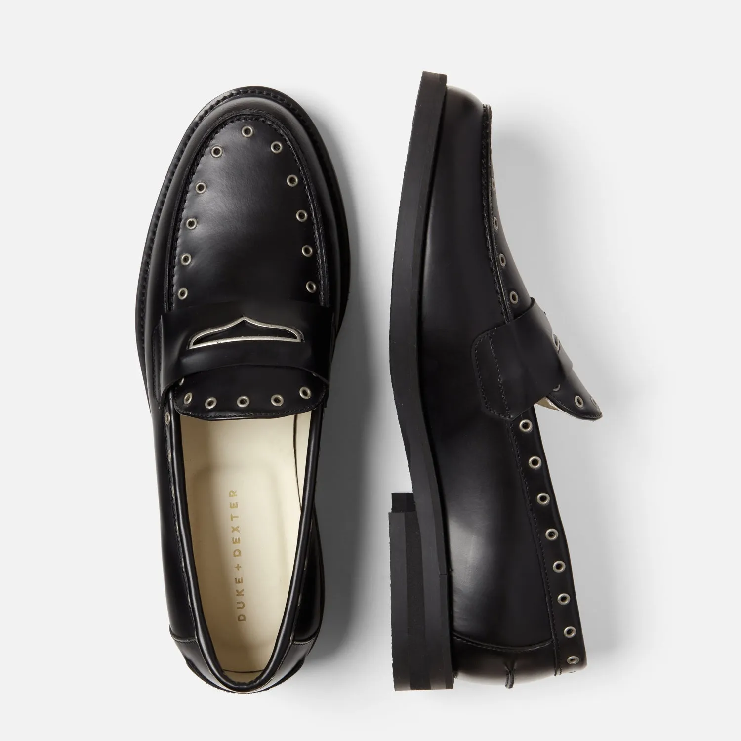 Wilde Silver Rivet Penny Loafer - Men's sold by Duke + Dexter product image thumbnail 4