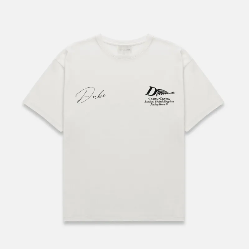 DR1 Helmet Mono Vintage White T-Shirt sold by Duke + Dexter