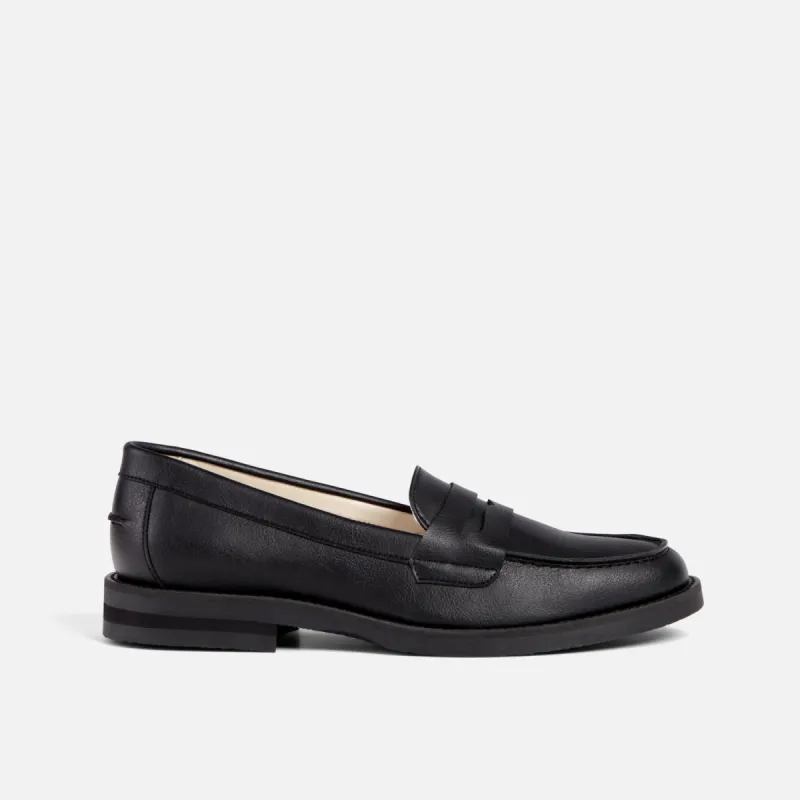 Wilde Black Vegan Penny Loafer - Women's sold by Duke + Dexter