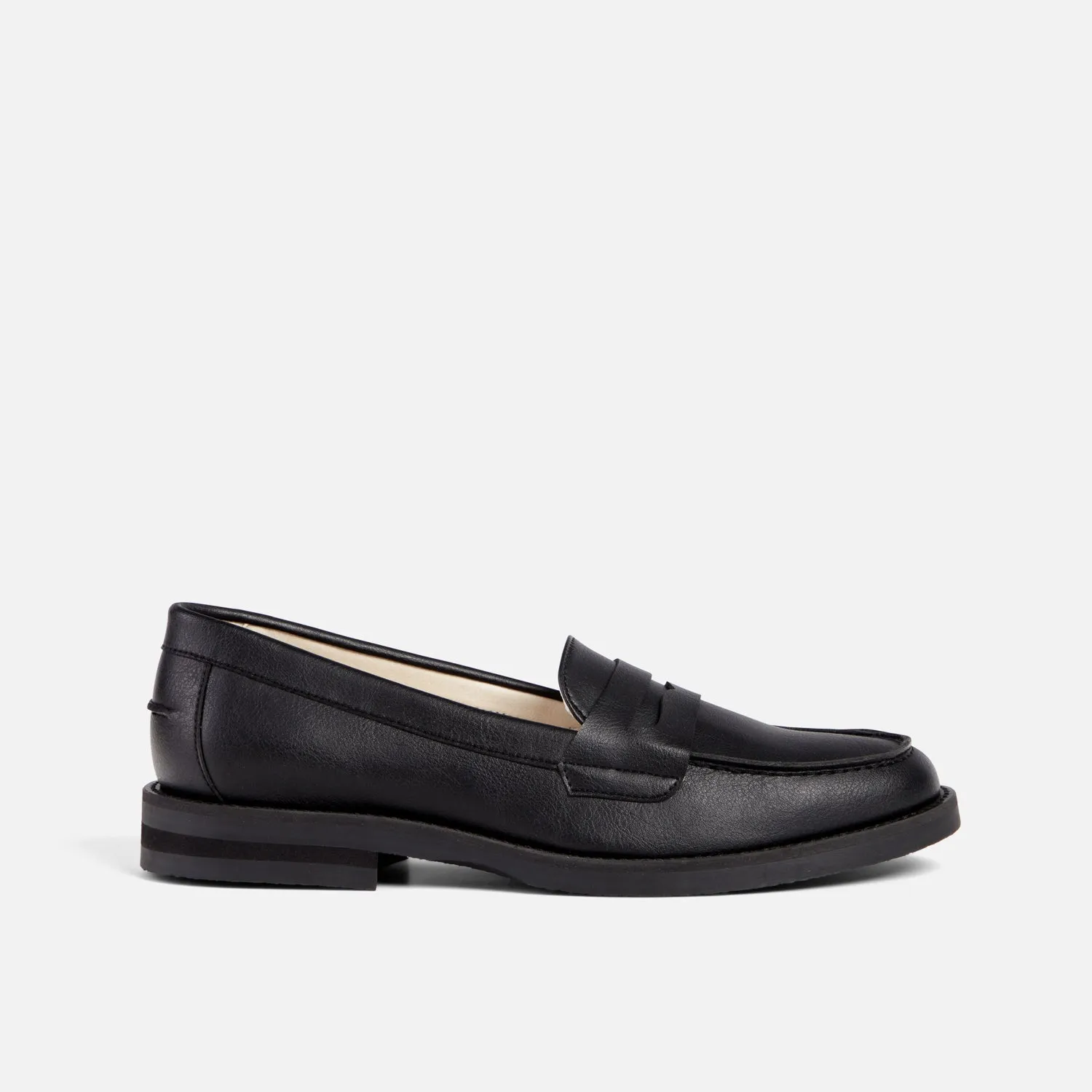 Wilde Black Vegan Penny Loafer - Women's sold by Duke + Dexter