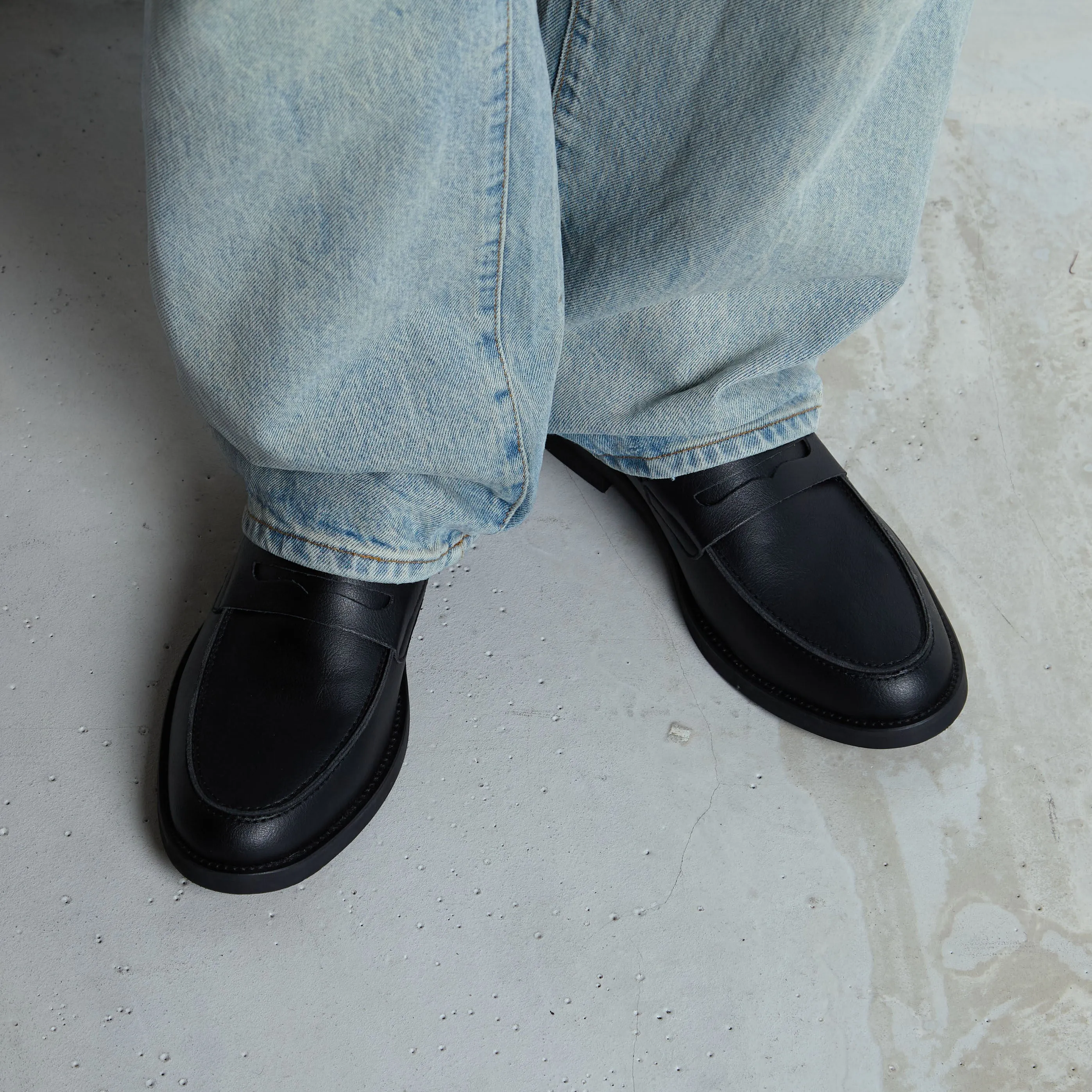 Wilde Black Vegan Penny Loafer - Men's sold by Duke + Dexter product image thumbnail 2