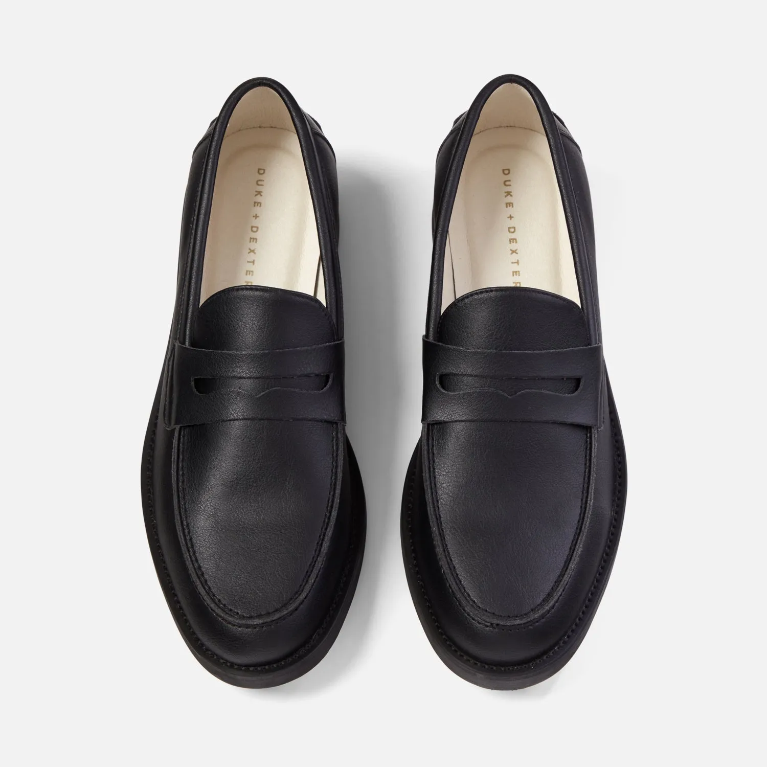 Wilde Black Vegan Penny Loafer - Men's sold by Duke + Dexter product image thumbnail 4
